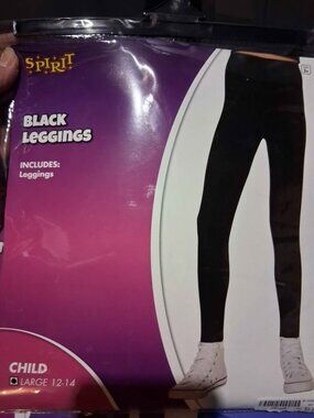 Child large black leggings lg 12-14